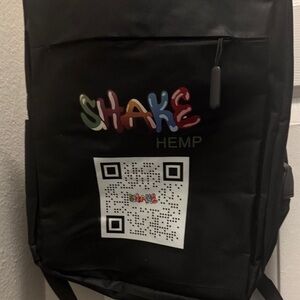 Hempz Black Backpack with Colorful Logo